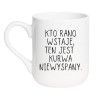 Kubek elegancki biały 330 ml z nadrukiem bez cenzury – chamski kubek z humorem