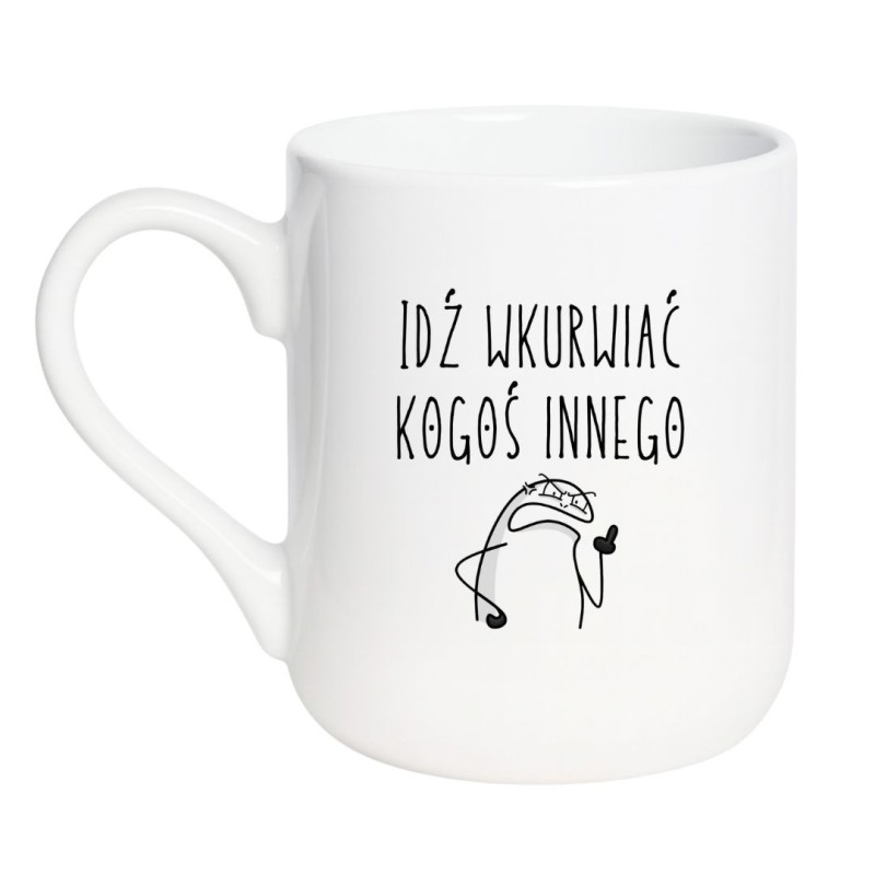 Kubek elegancki biały 330 ml z wulgarnym nadrukiem – hitowy kubek bez cenzury