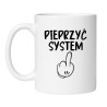 Śmieszny kubek biały 330 ml z wulgarnym napisem – idealny gadżet do pracy