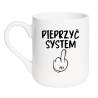 Kubek elegancki biały 330 ml z chamskim nadrukiem – humorystyczny kubek bez cenzury