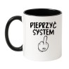 Kubek biało-czarny 330 ml z wulgarnym motywem – chamski prezent bez cenzury