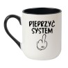Kubek elegancki biało-czarny 330 ml z nadrukiem bez cenzury – śmieszny kubek do biura