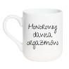 Kubek elegancki biały 330 ml z humorystycznym wzorem – idealny dla fanów kawy