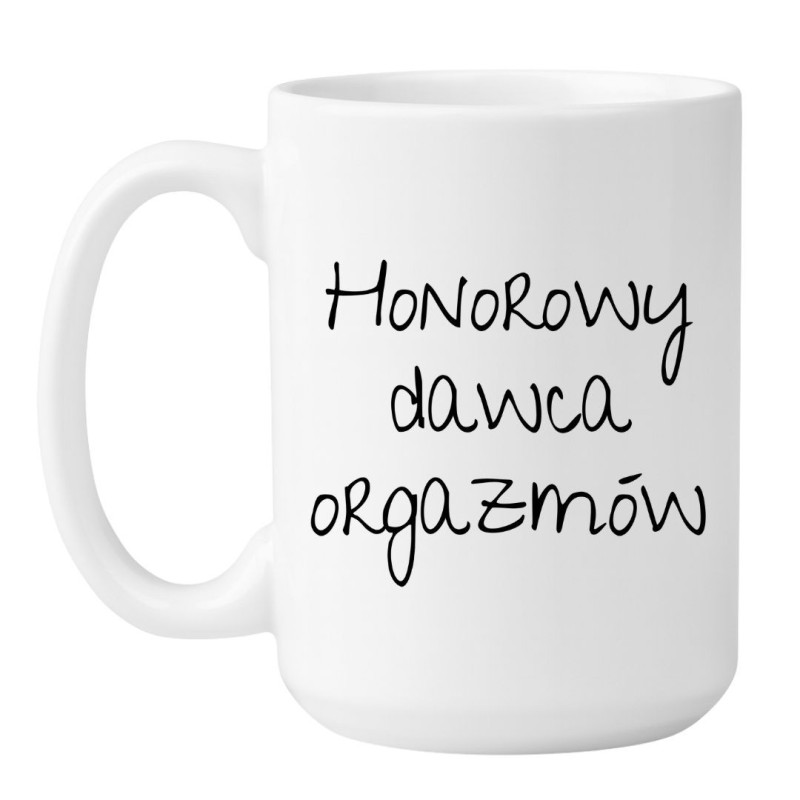 Kubek duży biały 450 ml z nadrukiem bez cenzury – śmieszny kubek do pracy