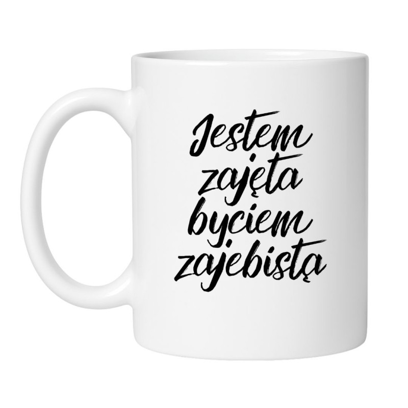 Śmieszny kubek biały 330 ml z nadrukiem bez cenzury – idealny gadżet do pracy
