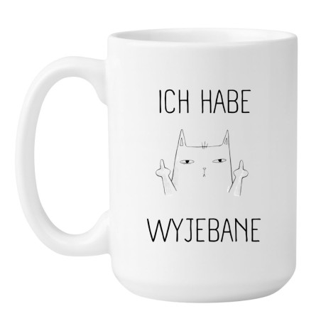 Kubek duży biały 450 ml z wulgarnym nadrukiem – must-have dla fanów czarnego humoru