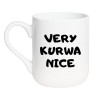 Kubek elegancki biały 330 ml z humorystycznym napisem – chamski kubek bez cenzury