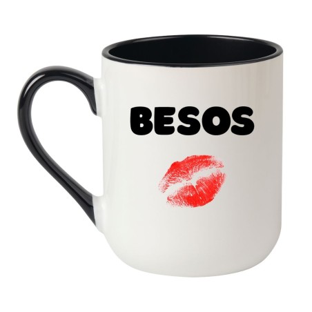 kubek biały besos romantyczny
