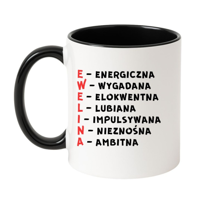 kubek z napisem ewelina hit sprzedaży