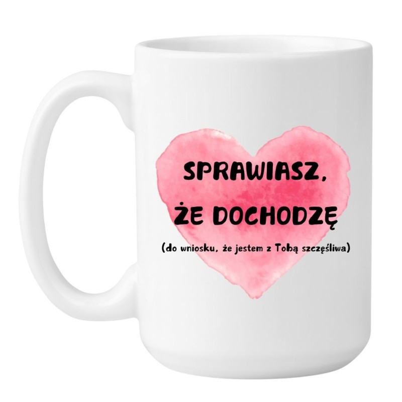 Kubek duży biały 450 ml ze śmiesznym napisem – zabawny gadżet dla par, must-have do kawy