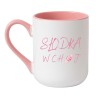 Kubek elegancki biało-różowy 330 ml z nadrukiem bez cenzury – śmieszny kubek dla kobiet z dystansem