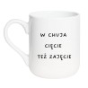 Minimalistyczny kubek z zabawnym nadrukiem