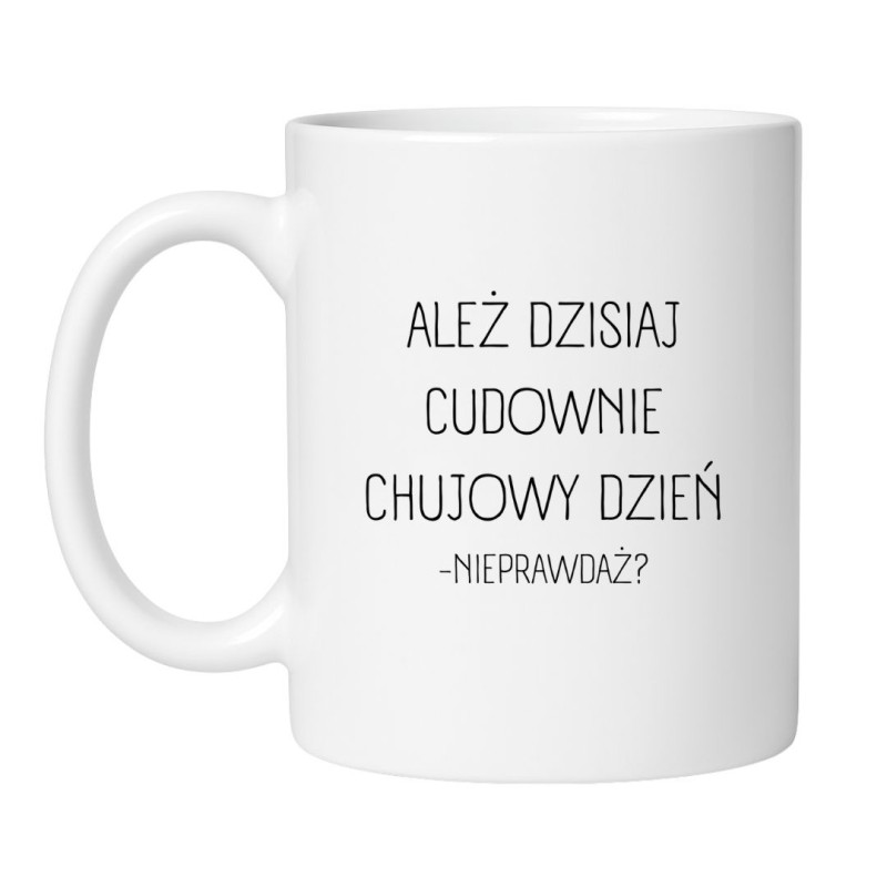 Śmieszny kubek biały 330 ml z napisem bez cenzury – humorystyczny prezent dla kawoszy