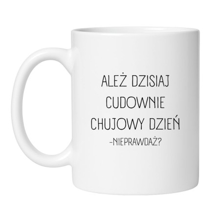 Śmieszny kubek biały 330 ml z napisem bez cenzury – humorystyczny prezent dla kawoszy