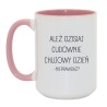 Kubek duży biało-różowy 450 ml z nadrukiem bez cenzury – humorystyczny kubek dla dorosłych