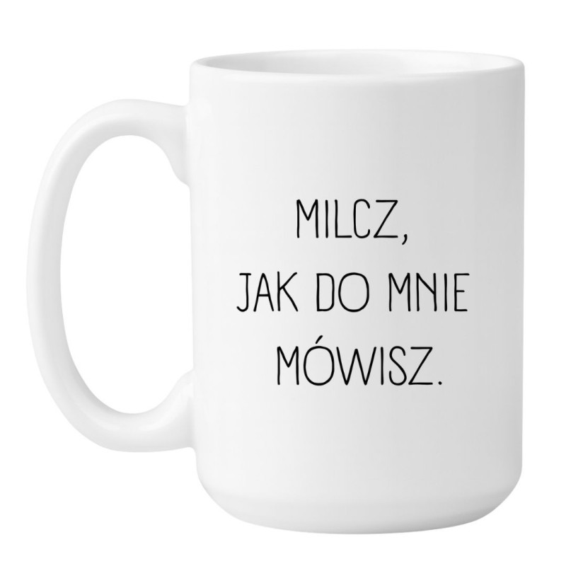 Kubek duży biały 450 ml z napisem bez cenzury – chamski kubek do kawy, doskonały do biura