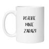 Śmieszny kubek biały 330 ml z chamskim napisem – humorystyczny gadżet biurowy