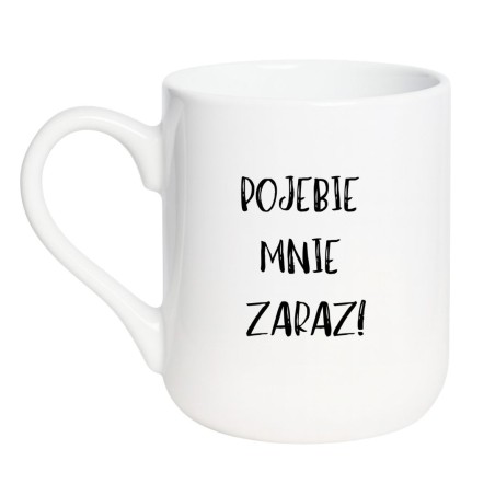 Kubek elegancki biały 330 ml z wulgarnym nadrukiem – doskonały kubek bez cenzury