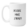Kubek duży biały 450 ml z chamskim napisem – śmieszny kubek do pracy i domu