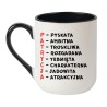 śmieszny kubek patrycja z akrostychem pełnym cech charakteru – oryginalny prezent na różne okazje