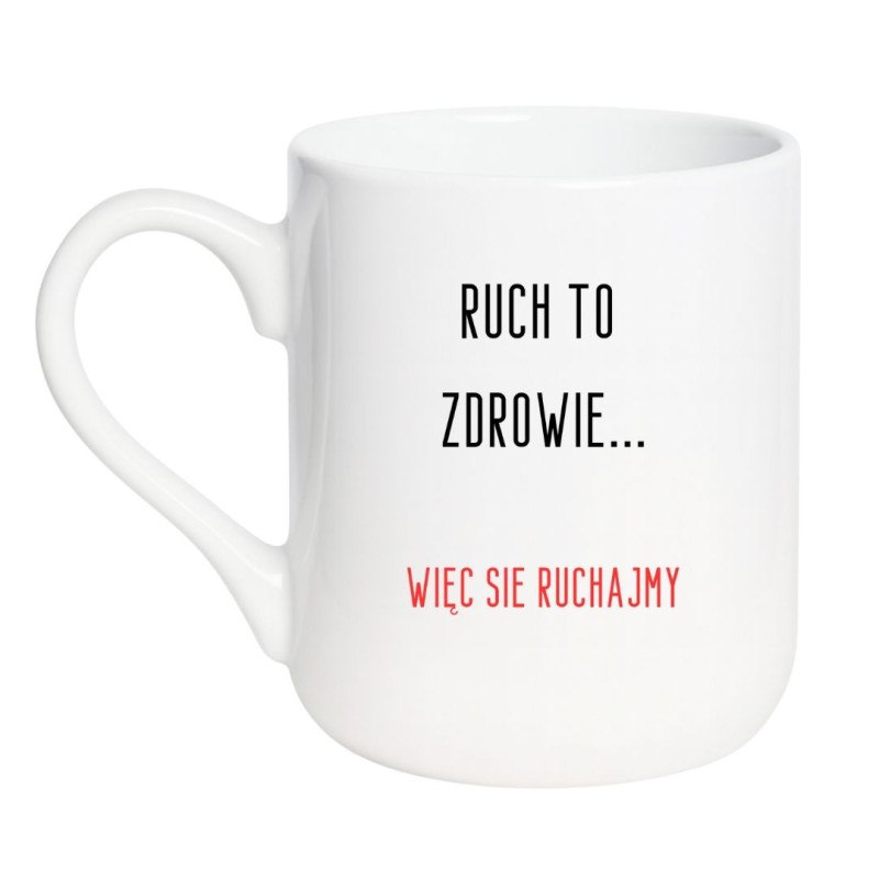 Kubek elegancki biały 330 ml z nadrukiem bez cenzury – chamski kubek dla ludzi z dystansem