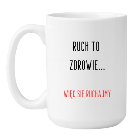 Kubek duży biały 450 ml ze śmiesznym napisem – idealny kubek do porannej kawy i uśmiechu