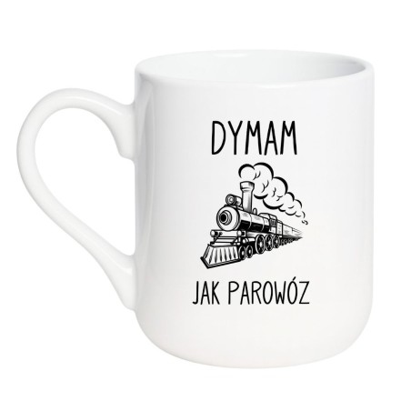 Kubek elegancki biały 330 ml z wulgarnym napisem – śmieszny gadżet do biura lub domu