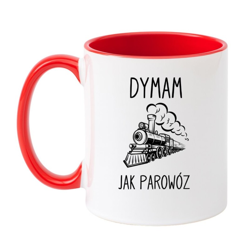 Kubek biało-czerwony 330 ml z wulgarnym nadrukiem – śmieszny prezent dla dorosłych z humorem