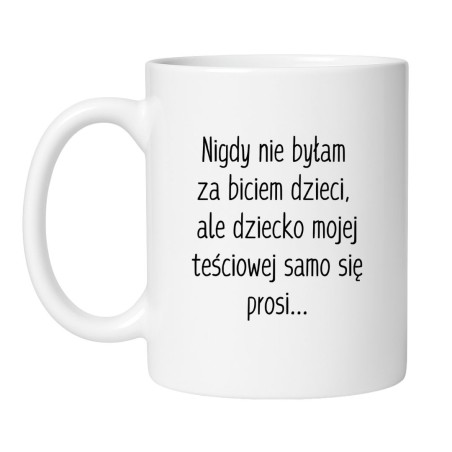 Śmieszny kubek biały 330 ml z nadrukiem bez cenzury – zabawny prezent dla ludzi z dystansem