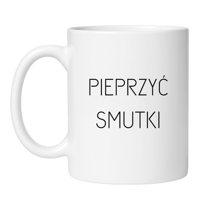 Śmieszny kubek biały 330 ml z wulgarnym napisem – doskonały kubek do biura i na prezent.
