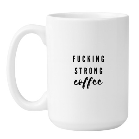 Kubek duży biały 450 ml z napisem bez cenzury – must-have dla miłośników espresso.