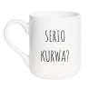Kubek elegancki biały 330 ml z wulgarnym nadrukiem – doskonały kubek do biura