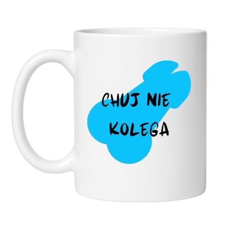 Śmieszny kubek biały 330 ml z chamskim motywem – prezent bez cenzury dla znajomego