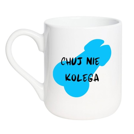 Kubek elegancki biały 330 ml z zabawnym nadrukiem bez cenzury – doskonały do biura