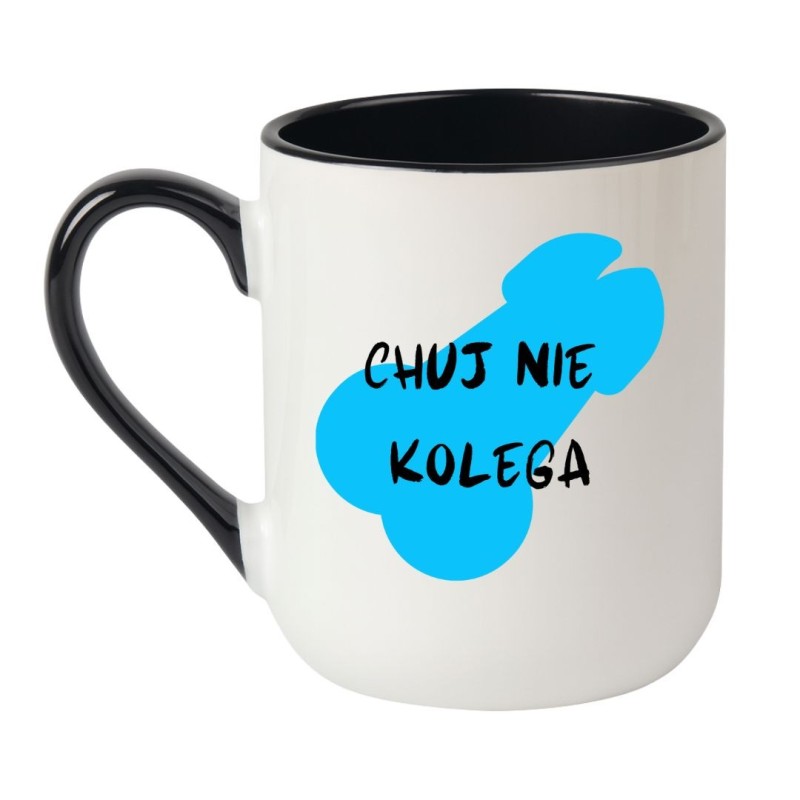 Kubek elegancki biało-czarny 330 ml z nadrukiem bez cenzury – chamski kubek biurowy