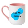 Kubek elegancki biało-różowy 330 ml z wulgarnym nadrukiem – śmieszny prezent bez cenzury