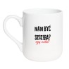 Kubek elegancki biały 330 ml z ironicznym napisem – must-have dla fanek kawy