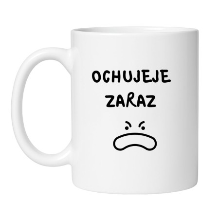 Śmieszny kubek biały 330 ml z wulgarnym napisem – doskonały prezent dla znajomego