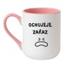 Kubek elegancki biało-różowy 330 ml z wulgarnym motywem – śmieszny kubek z nadrukiem