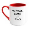 Kubek elegancki biało-czerwony 330 ml z nadrukiem bez cenzury – sprawdź bestseller