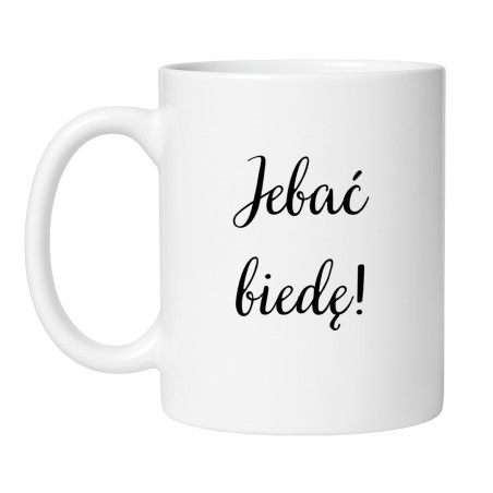 Śmieszny kubek biały 330 ml z wulgarnym napisem – doskonały do biura