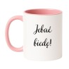 Kubek biało-różowy 330 ml z wulgarnym nadrukiem – humorystyczny kubek do kawy