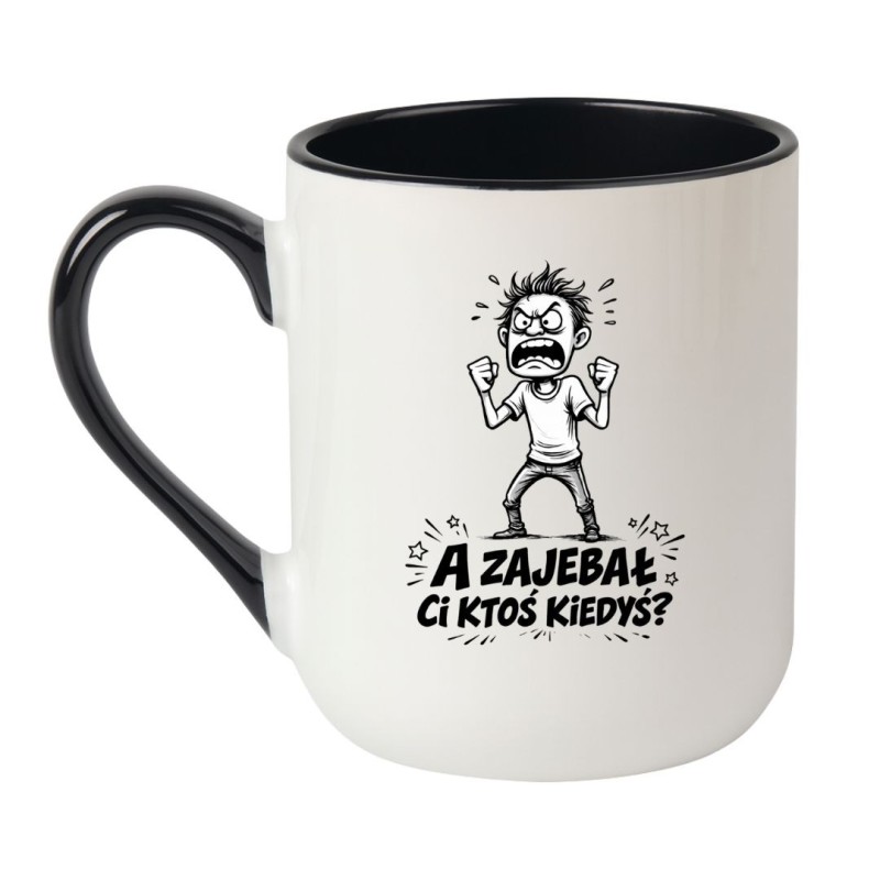 kubek ceramiczny z zabawną grafiką