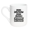 kubek biały humor czarny typografia