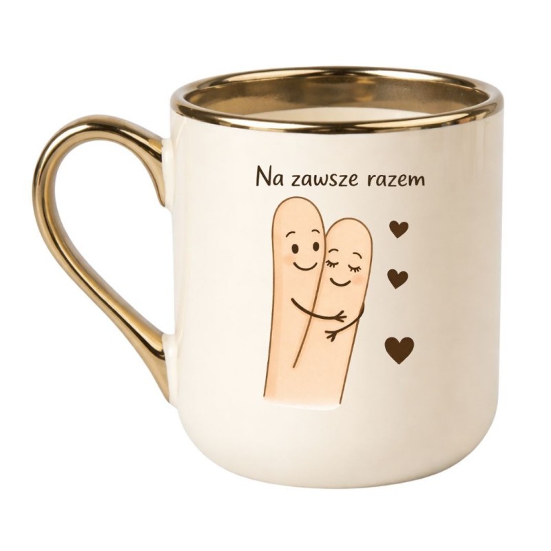 kubek miłosny z napisem na zawsze razem