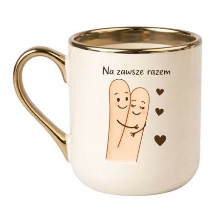 kubek miłosny z napisem na zawsze razem