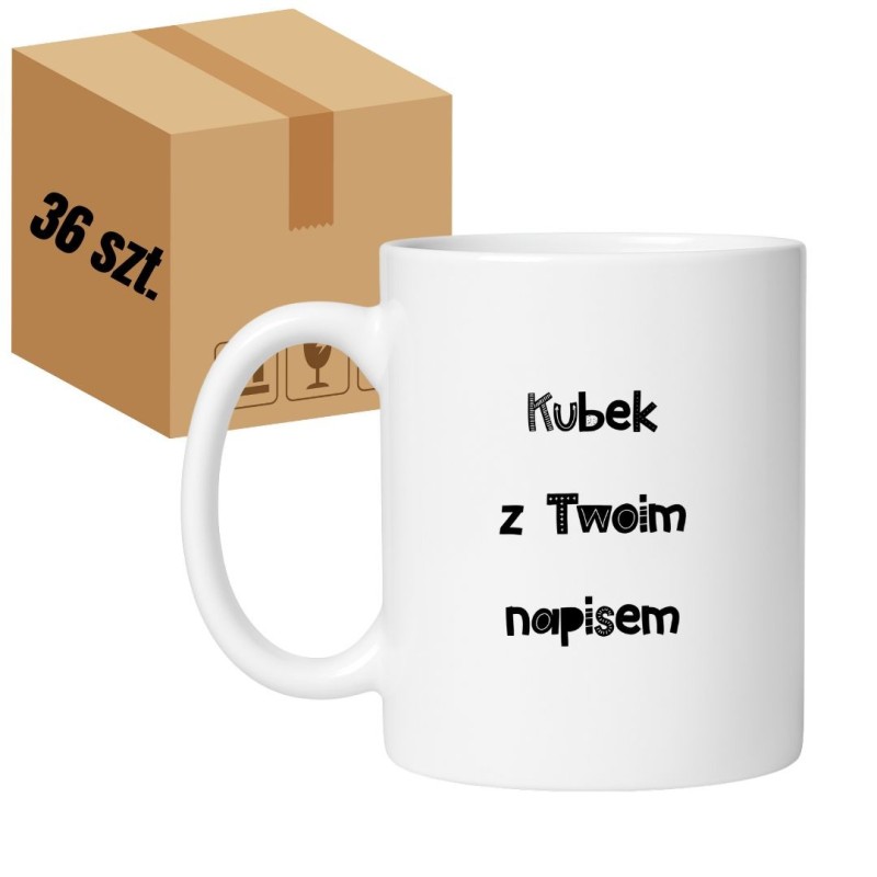 HURT 36 sztuk Personalizowany kubek z Twoim własnym napisem