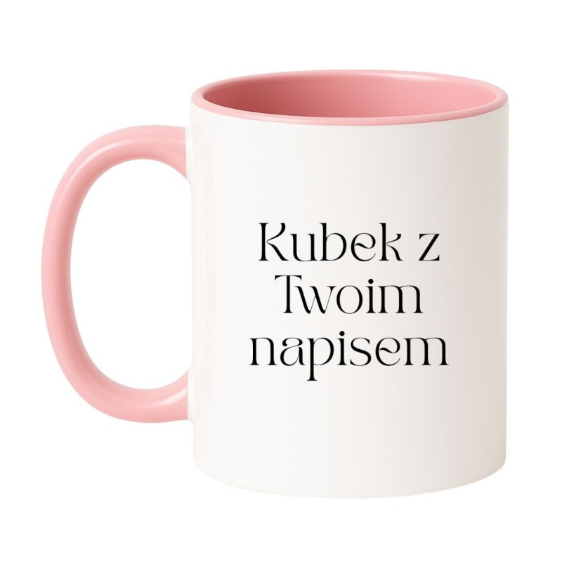 kubek personalizowany na prezent prosty elegancki napis
