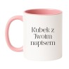 kubek personalizowany na prezent prosty elegancki napis
