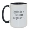 elegancki napis na kubku personalizowanym